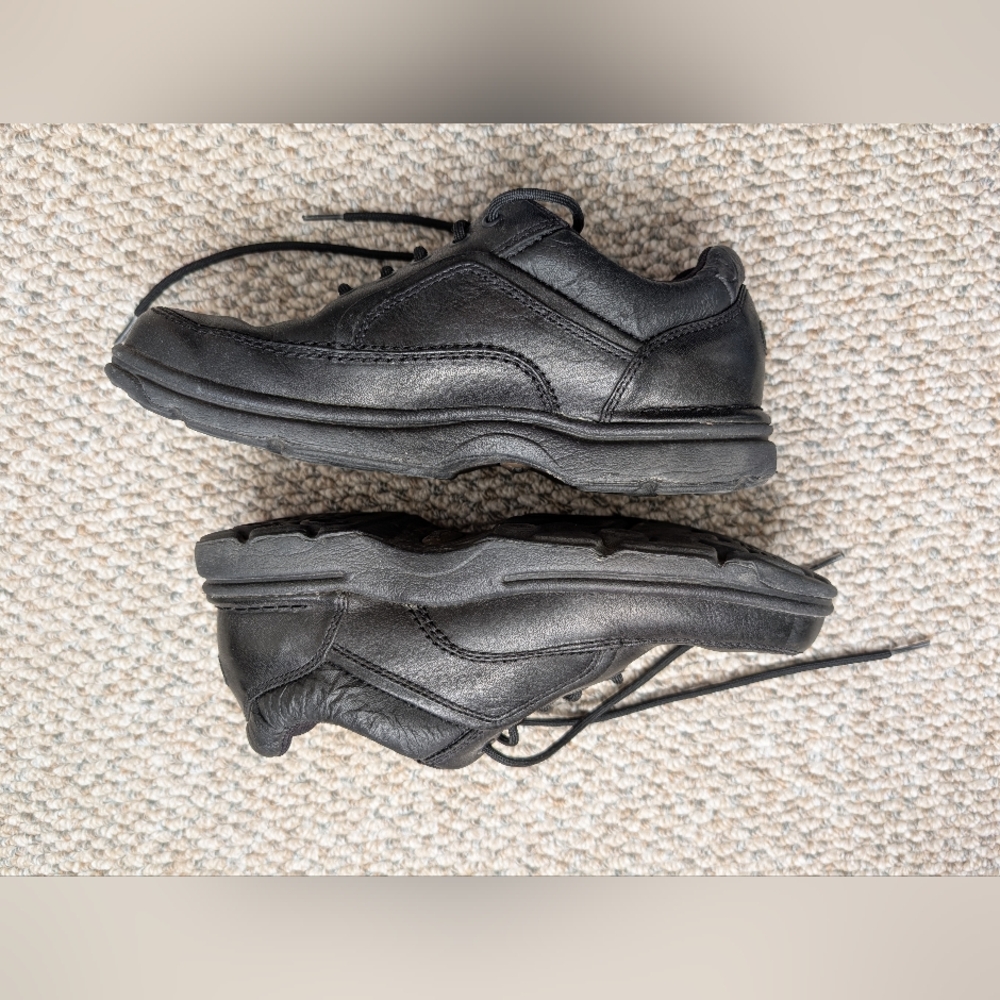 Men's Rockport Ridgefield Eureka Black Leather Shoes Size 9.5
